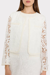 3D Garden Lace Jacket White | Milly Women