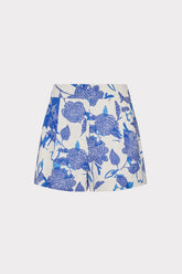 Brushwork Floral Linen Short Blue Multi | Milly Women