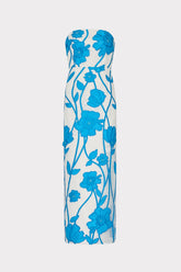 Magnolia Grand Fleur Embroidered Lace Dress Blue/White | Milly Women