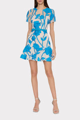 Rosie Grand Fleur Embroidered Mini Dress Blue | Milly Women