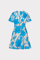 Rosie Grand Fleur Embroidered Mini Dress Blue | Milly Women