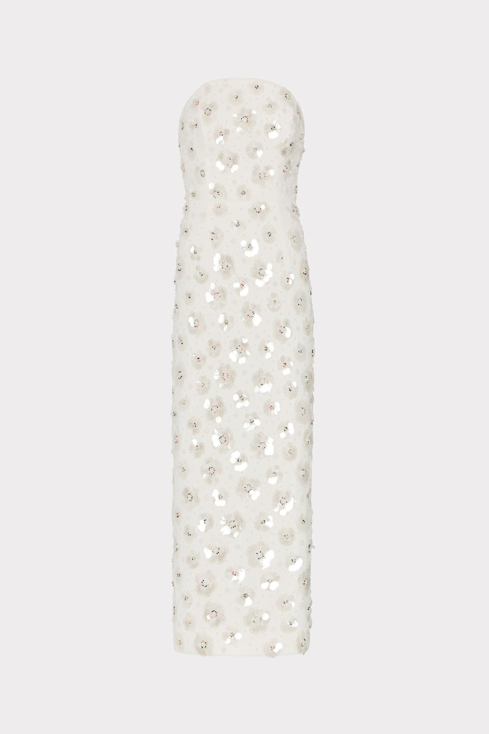 Kait Fleur Paillette Midi Dress White | Milly Women