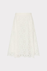 Noella Floral Eyelet Skirt White | Milly Women