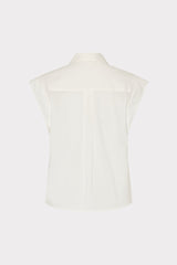 Natalia Floral Eyelet Button Up White | Milly Women