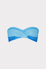 Sunset Stripe Twist Bandeau Top Blue Multi | Milly Women