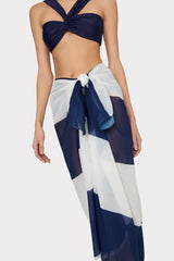 Stripe Sarong Navy/White | Milly Women