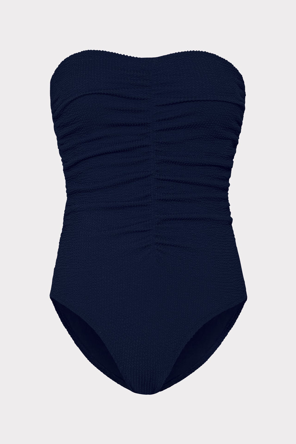 Textured Ruched One Piece Navy | Milly Women