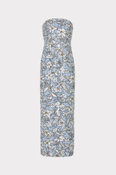 Magnolia Silver Floral Sequins Maxi Dress Silver Multi | Milly Women