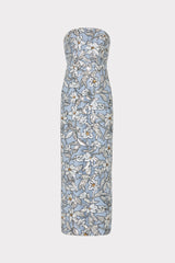 Magnolia Silver Floral Sequins Maxi Dress Silver Multi | Milly Women