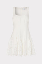 Ariel Cady 3D Lace Combo Dress Ecru | Milly Women