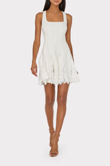 Ariel Cady 3D Lace Combo Dress Ecru | Milly Women