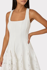 Ariel Cady 3D Lace Combo Dress Ecru | Milly Women
