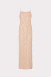 Anastasia Sequins Gown Rose Gold | Milly Women