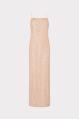 Anastasia Sequins Gown Rose Gold | Milly Women