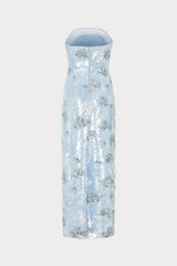 Jasmine Sequins Strapless Dress Light Blue | Milly Women