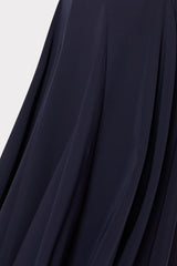 Elena High Neck Cady Dress Navy | Milly Women