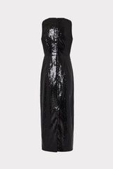 Tiana Floral Sequins Dress Black Multi | Milly Women