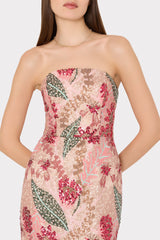Esmeralda Sequins Strapless Dress Multi | Milly Women