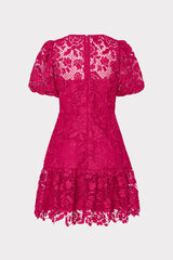 Yasmin Rose Mosaic Mini Dress Raspberry | Milly Women