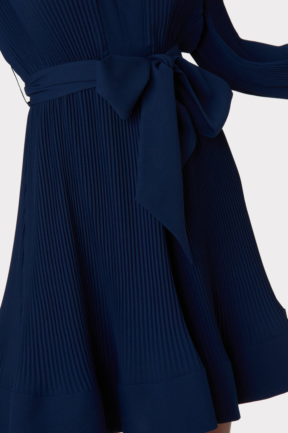 Liv Pleated Dress Navy | Milly Women