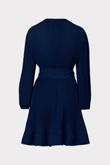 Liv Pleated Dress Navy | Milly Women