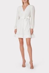 Liv Pleated Dress White | Milly Women
