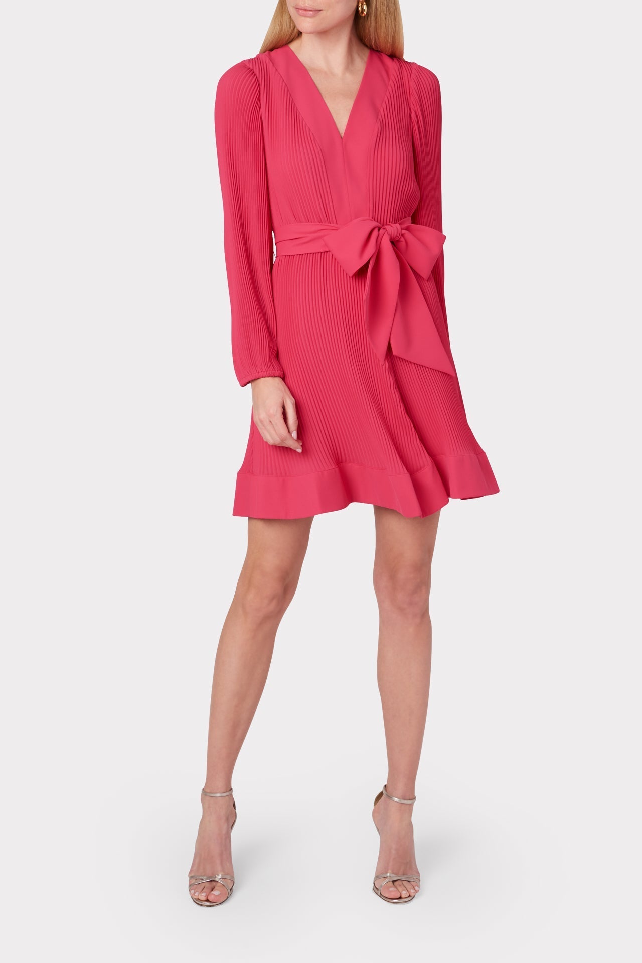 Liv Pleated Dress Milly Pink | Milly Women