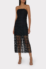 Kait Tile Lace Dress Black | Milly Women