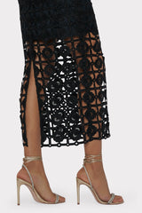 Kait Tile Lace Dress Black | Milly Women