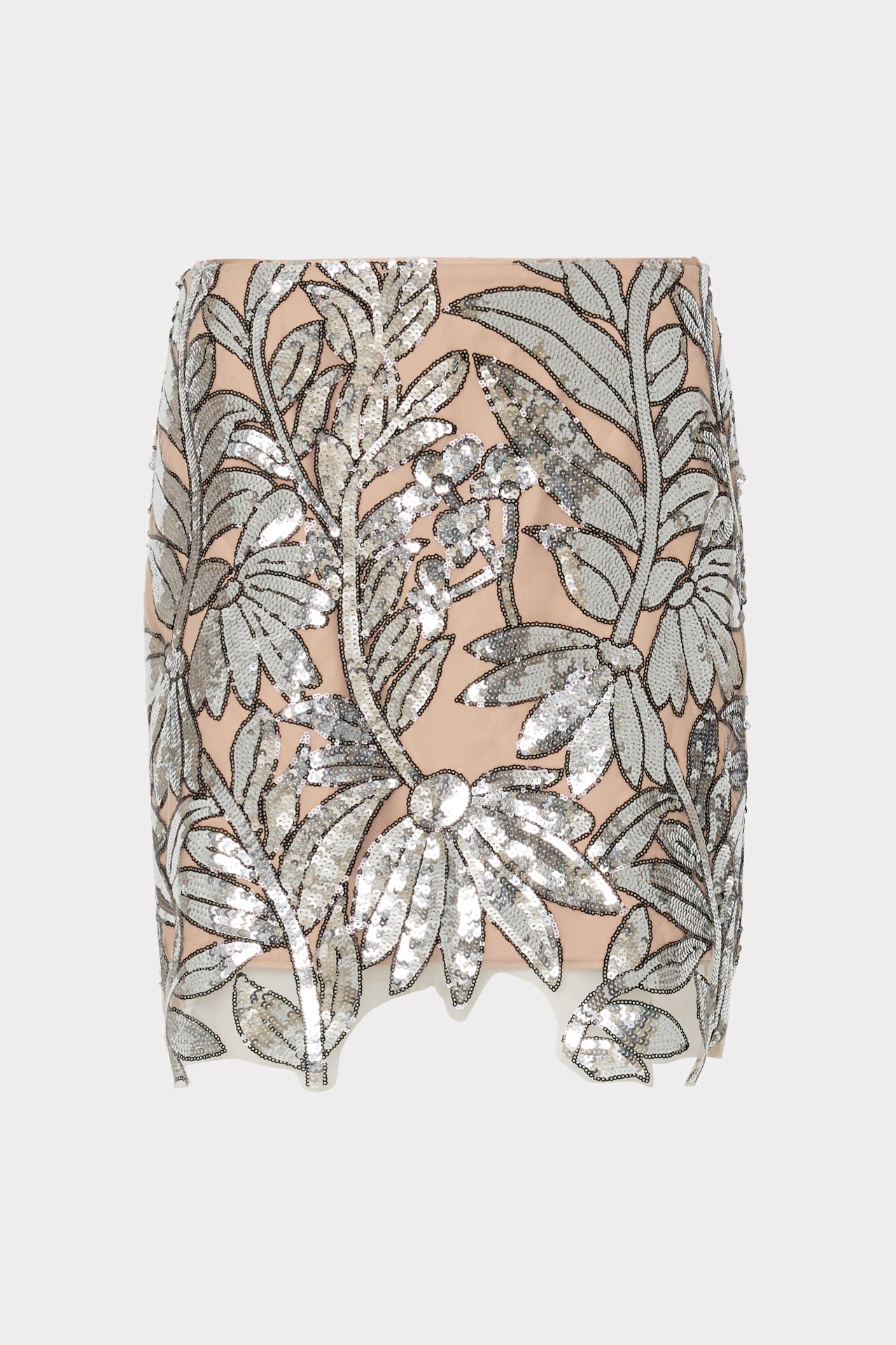 Kristina Sequin Lace Skirt Silver | Milly Women