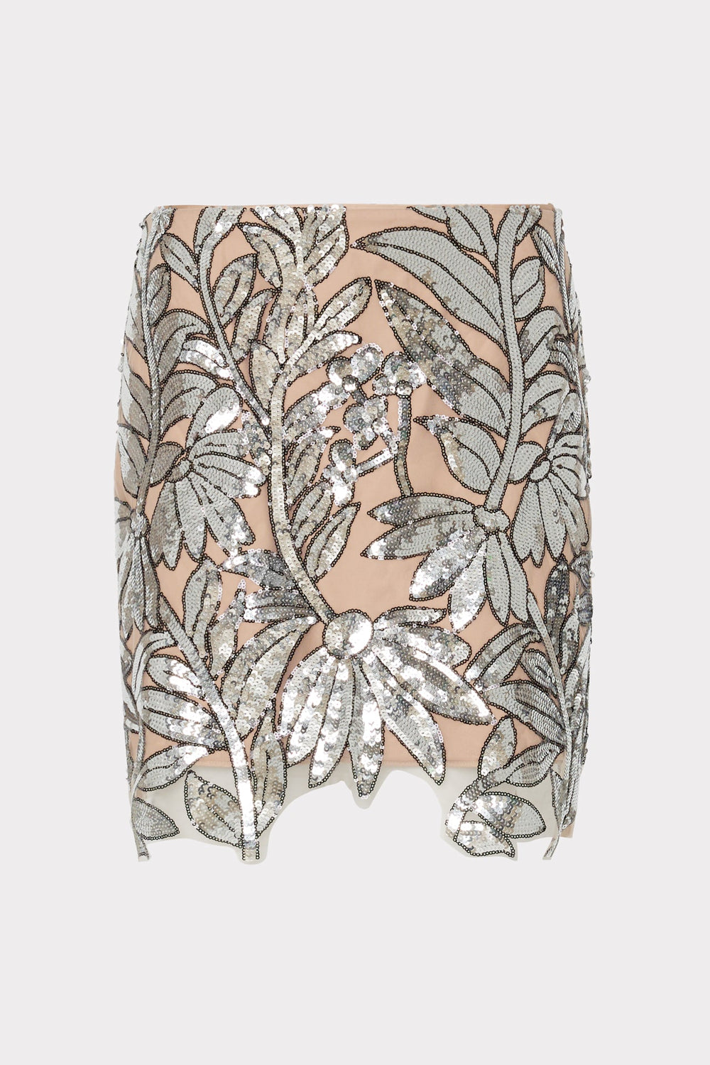 Kristina Sequin Lace Skirt Silver | Milly Women