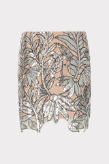 Kristina Sequin Lace Skirt Silver | Milly Women