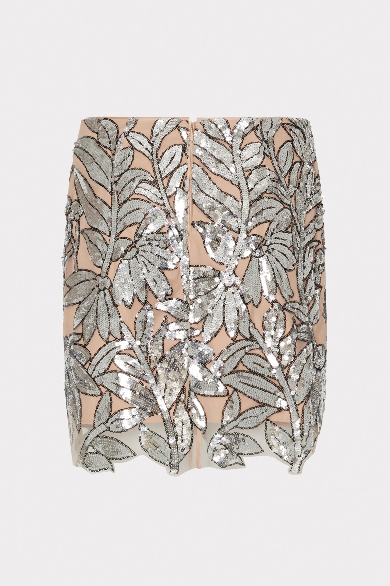 Kristina Sequin Lace Skirt Silver | Milly Women