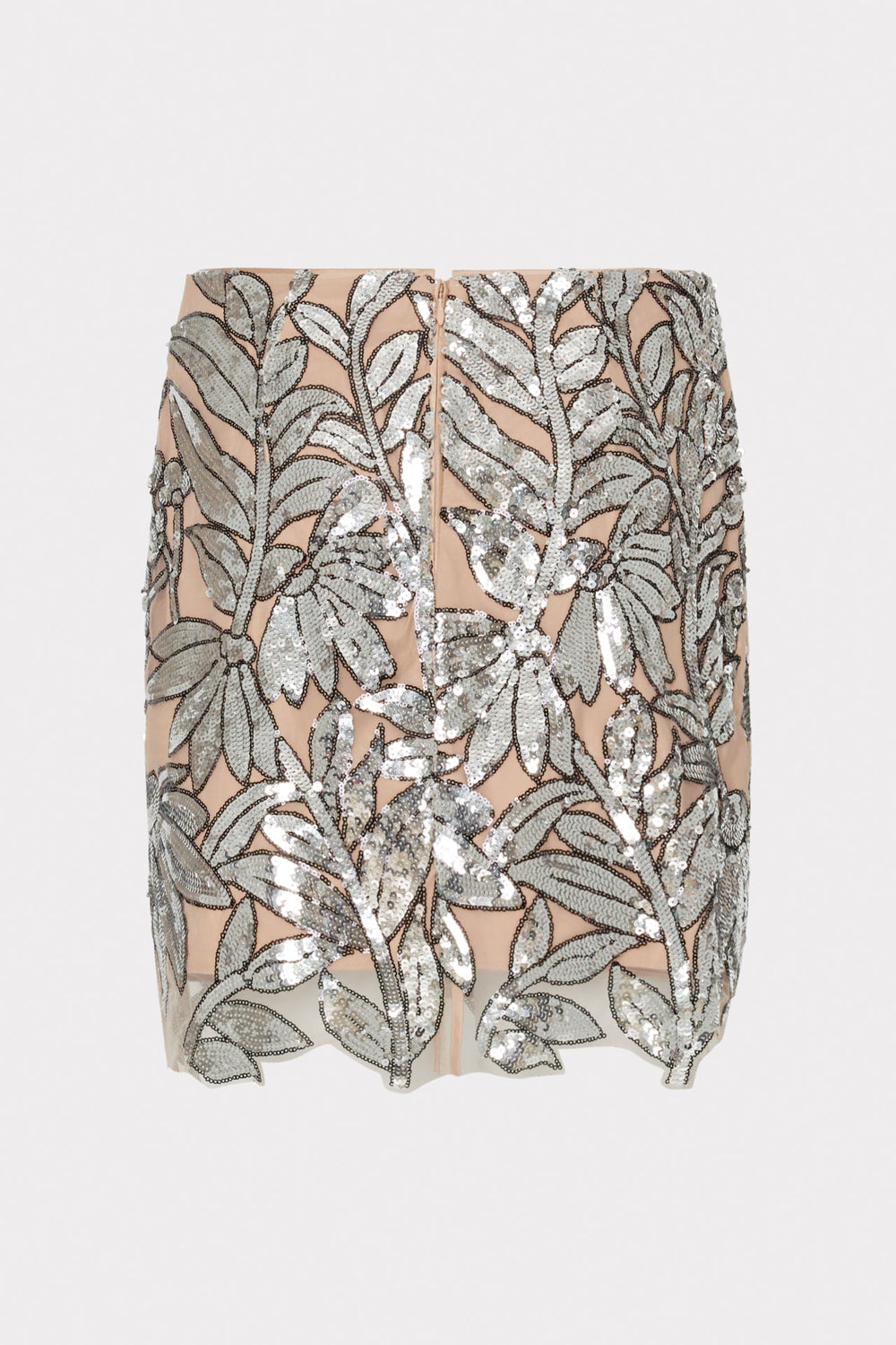 Kristina Sequin Lace Skirt Silver | Milly Women
