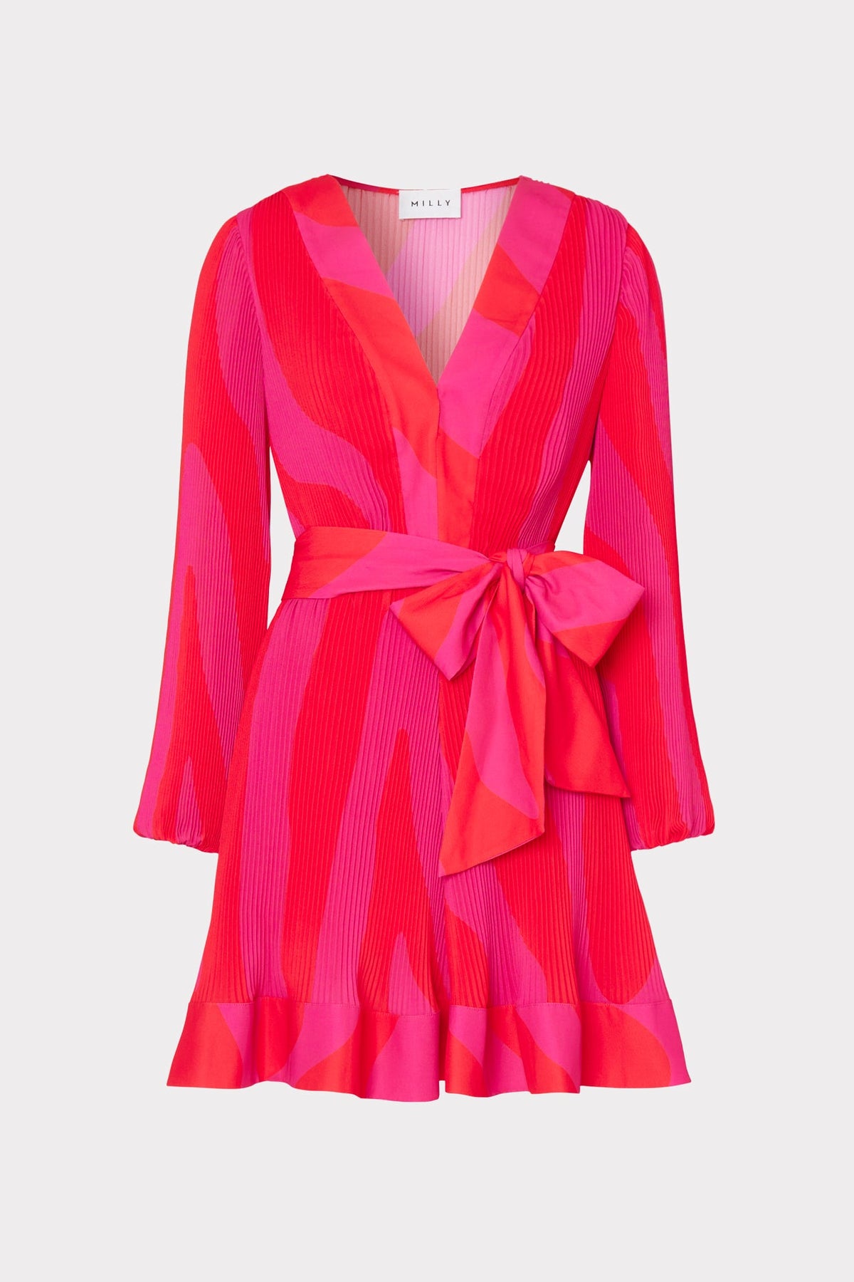 Liv Zebra Pleated Dress Milly Pink Multi | Milly Women