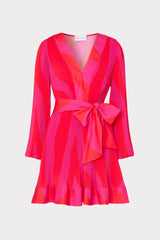 Liv Zebra Pleated Dress Milly Pink Multi | Milly Women