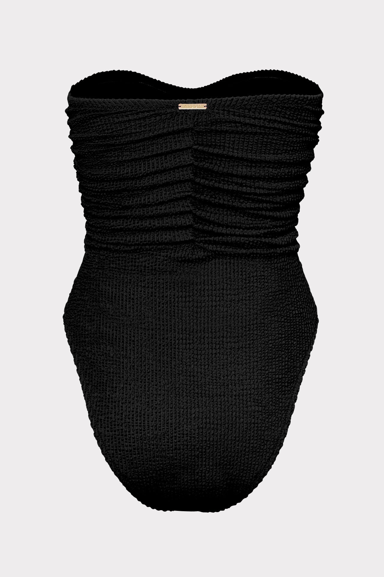 Textured Ruched One Piece Black | Milly Women