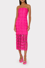 Kait Tile Lace Dress Milly Pink | Milly Women