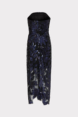 Kait Floral Sequins Dress Navy | Milly Women