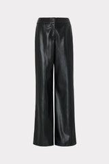 Nash Vegan Leather Pants Black | Milly Women