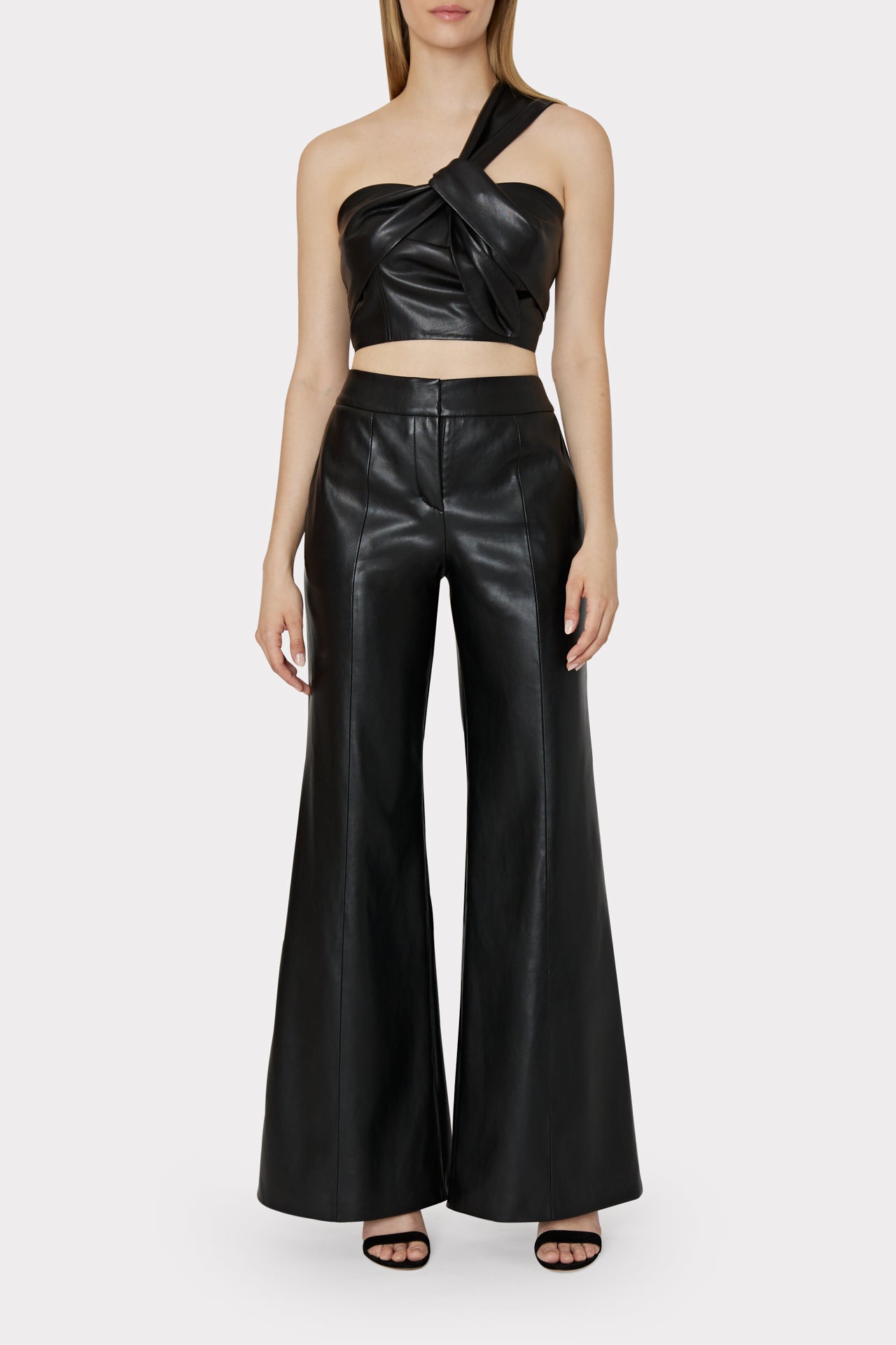 Nash Vegan Leather Pants Black | Milly Women