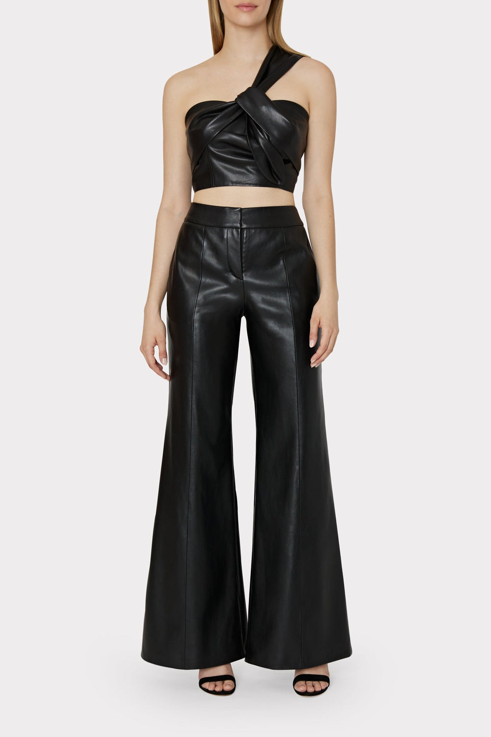 Nash Vegan Leather Pants Black | Milly Women
