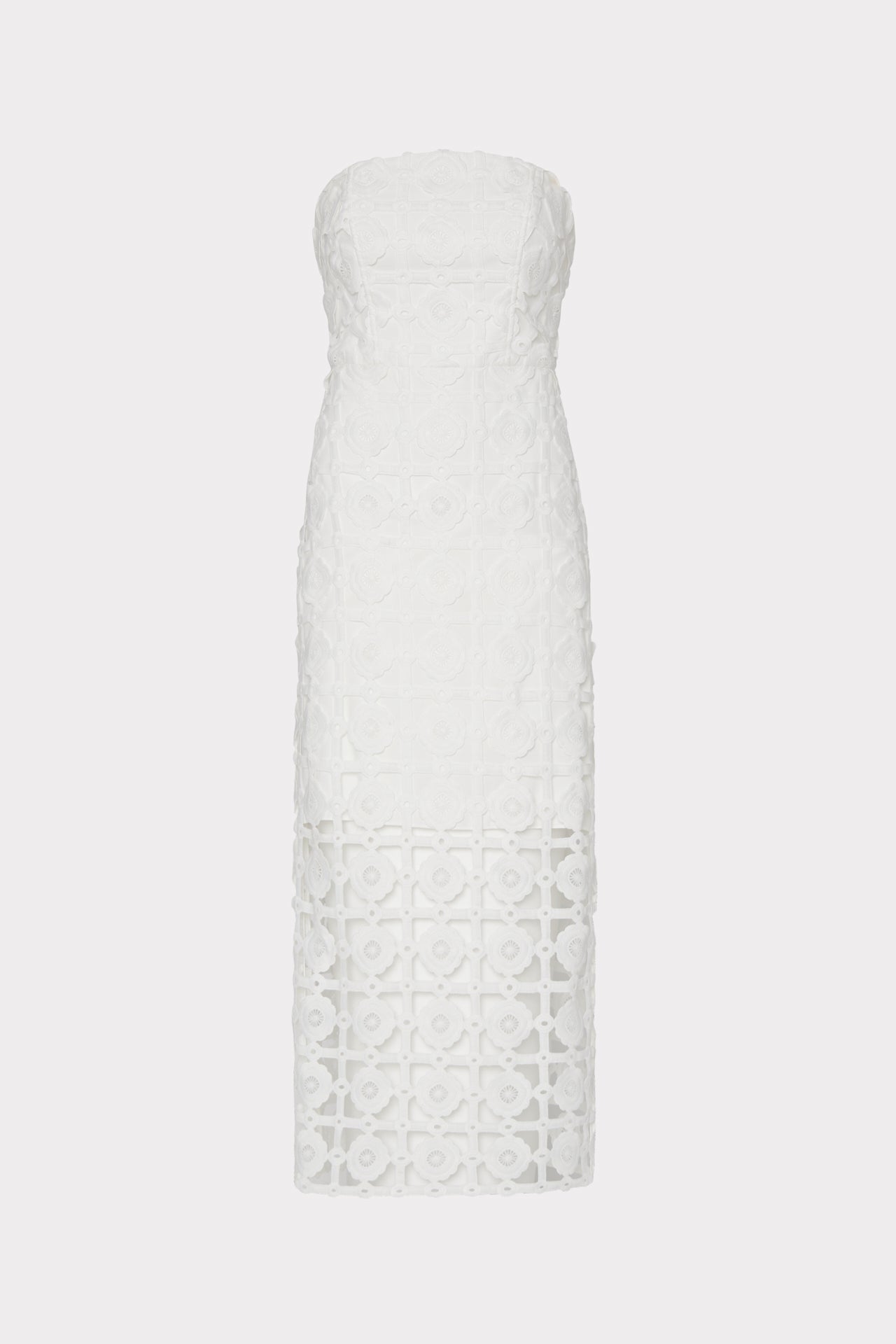 Kait Tile Lace Dress White | Milly Women