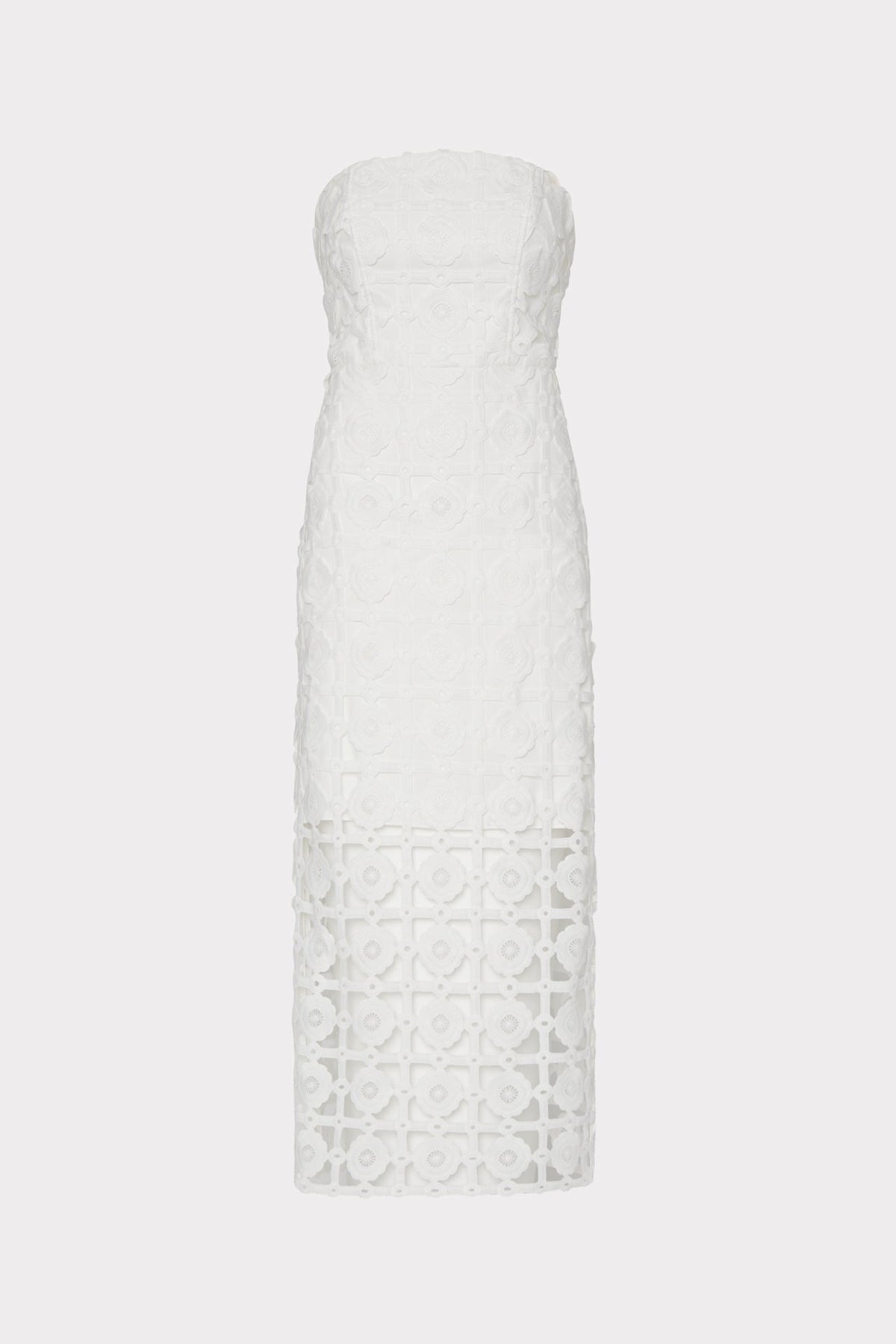 Kait Tile Lace Dress White | Milly Women