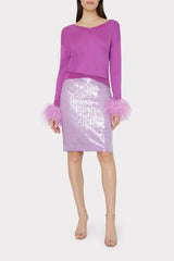 Adley Sequin Skirt Purple | Milly Women