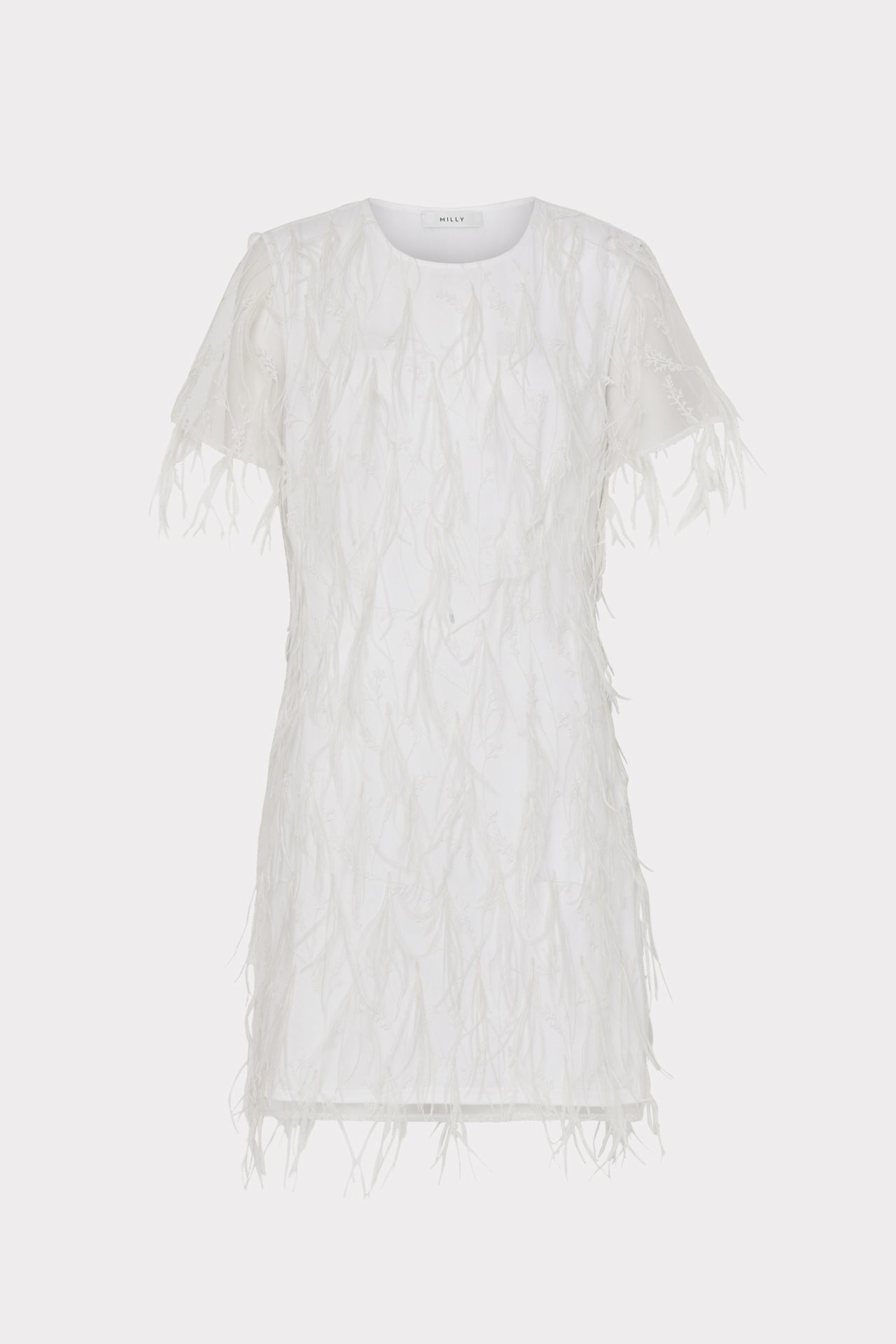 Rana Feather Dress White | Milly Women