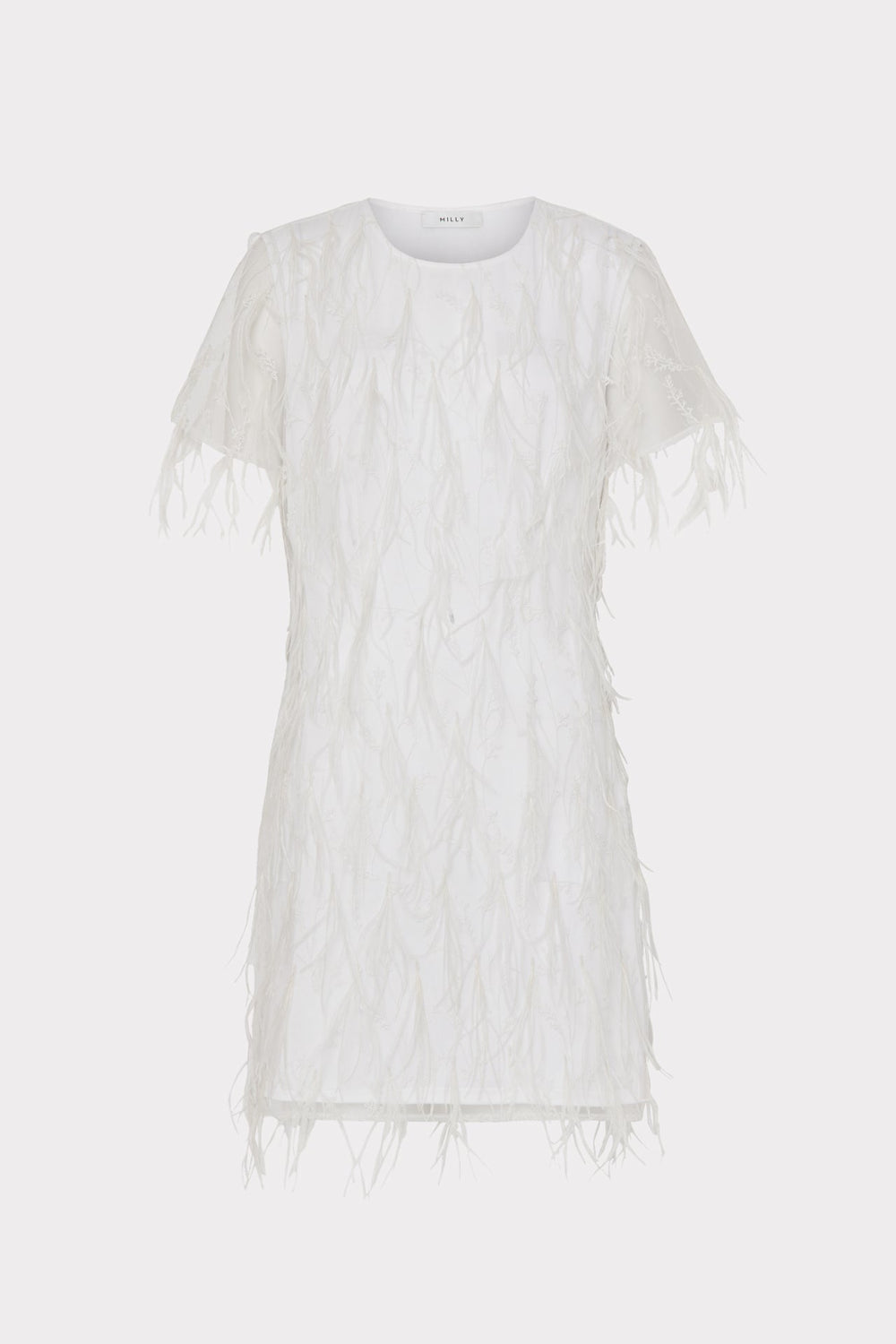 Rana Feather Dress White | Milly Women