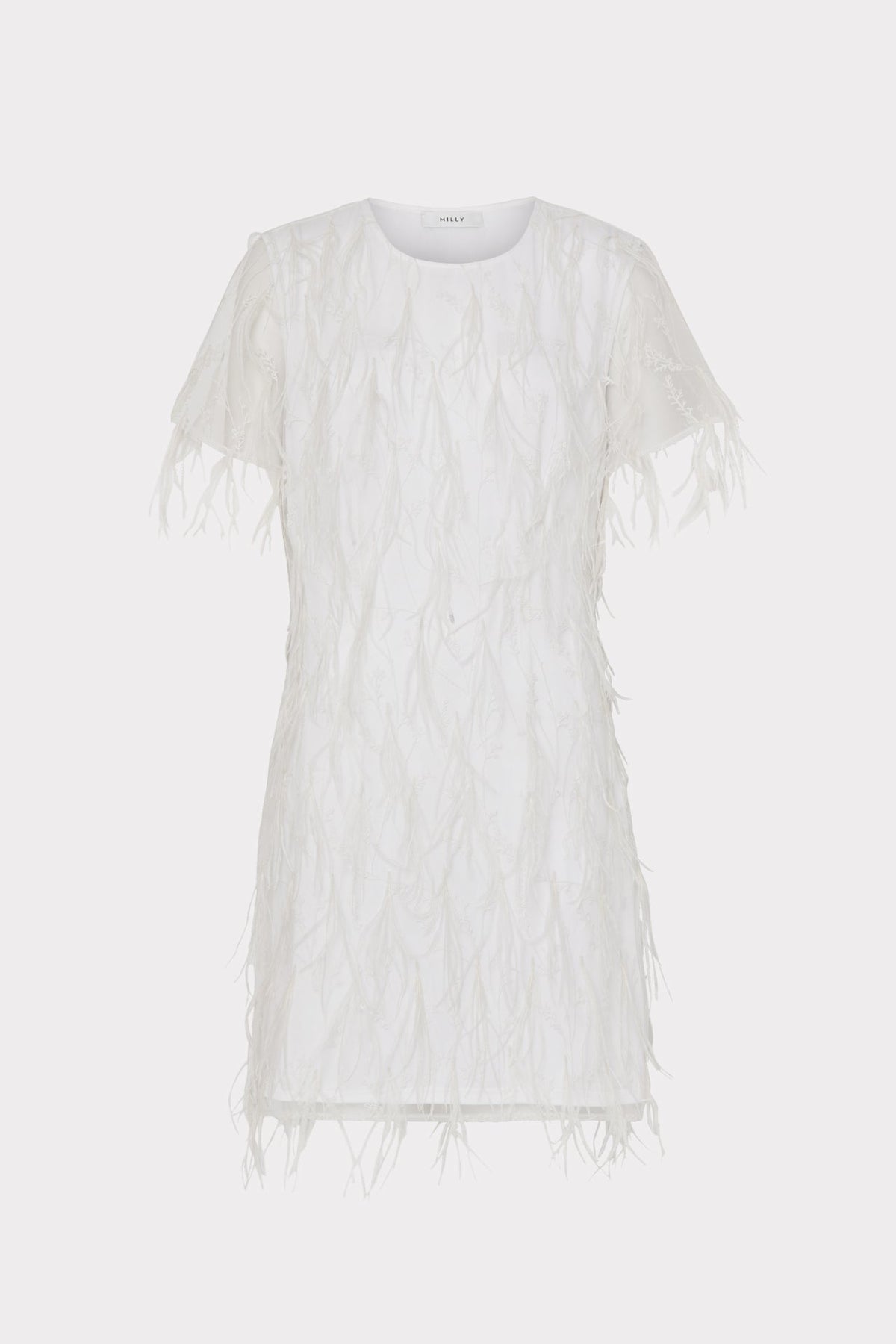 Rana Feather Dress White | Milly Women
