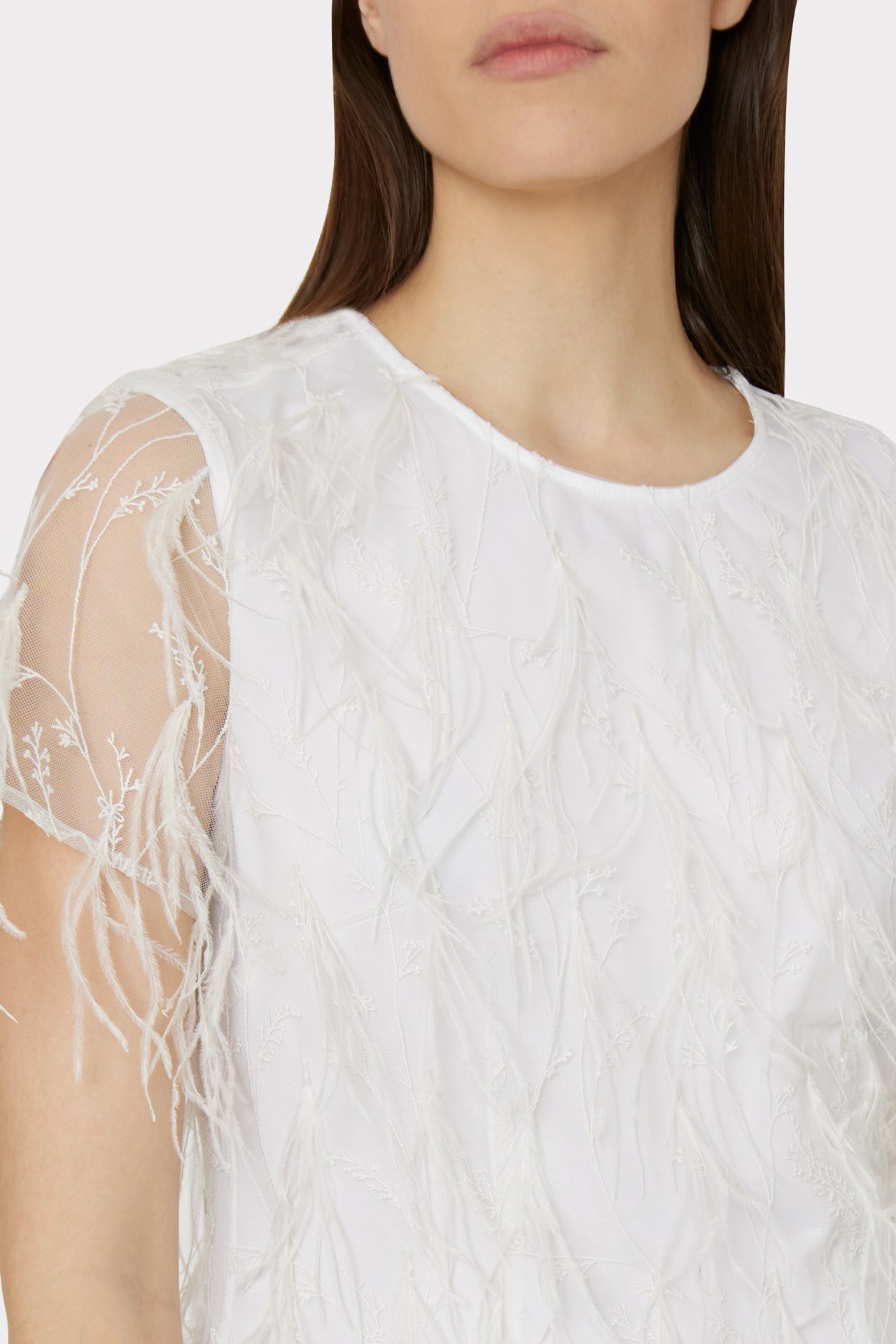 Rana Feather Dress White | Milly Women