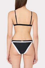 Amalfi Color Block Bikini Bottom Black Multi | Milly Women